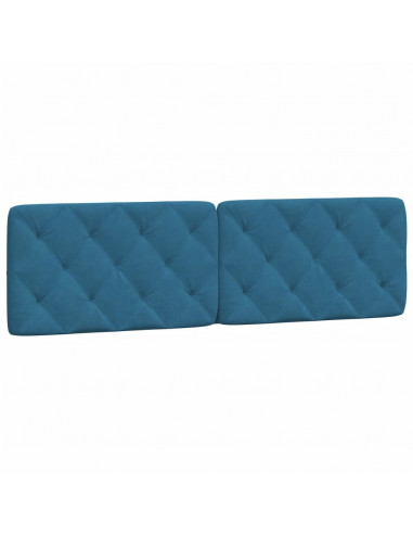 Letto con Materasso Blu 180x200 cm in Velluto