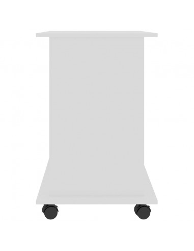 Scrivania ad Angolo Bianca 80x50x75 cm in Legno Multistrato