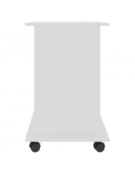 Scrivania ad Angolo Bianca 80x50x75 cm in Legno Multistrato
