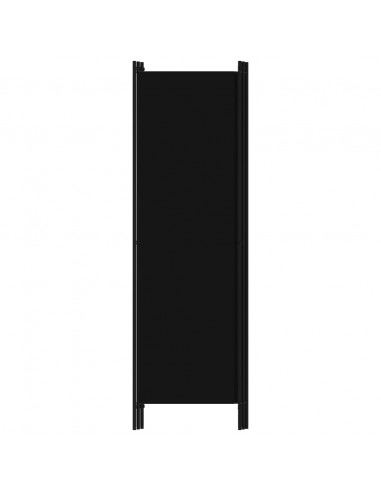 Paravento a 3 Pannelli Nero 150x180 cm