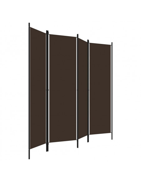 Paravento a 4 Pannelli Marrone 200x180 cm