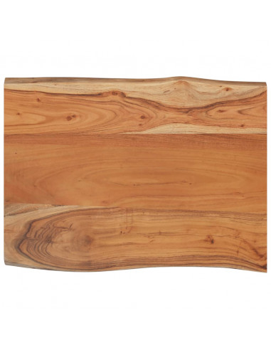 Tavolino 50x40x2,5 cm in Legno Massello di Acacia Bordi Vivi