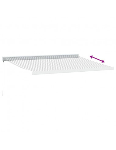 Tenda Retrattile Antracite e Bianca 4,5x3 m Tessuto e Alluminio