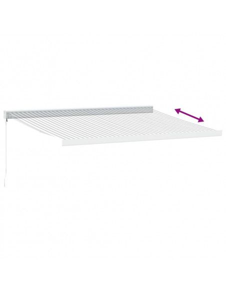 Tenda Retrattile Antracite e Bianca 4,5x3 m Tessuto e Alluminio