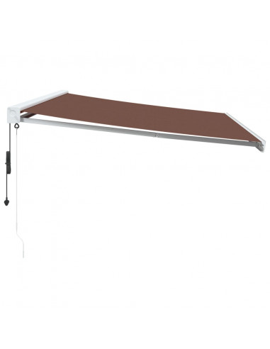 Tenda da Sole Retrattile Automatica Marrone 500x300 cm