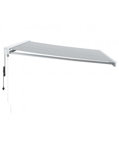 Tenda Retrattile Antracite e Bianca 5x3 m Tessuto e Alluminio