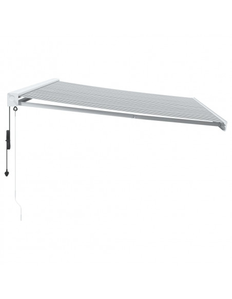 Tenda Retrattile Antracite e Bianca 5x3 m Tessuto e Alluminio