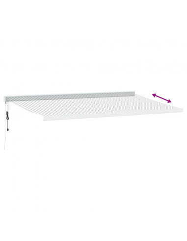 Tenda Retrattile Antracite e Bianca 5x3 m Tessuto e Alluminio