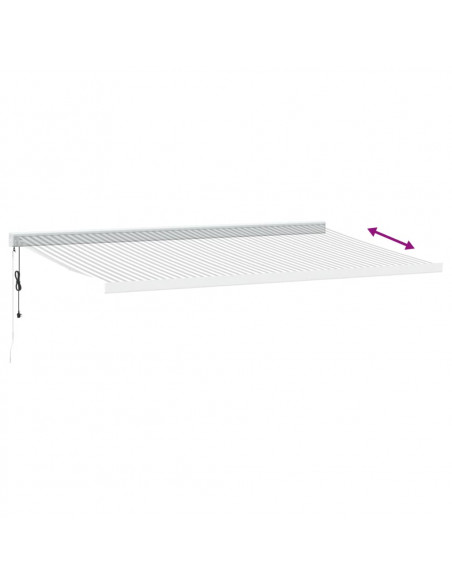 Tenda Retrattile Antracite e Bianca 5x3 m Tessuto e Alluminio
