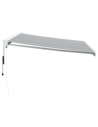 Tenda Retrattile Antracite e Bianca 4,5x3 m Tessuto e Alluminio