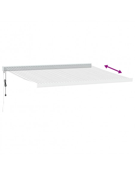 Tenda Retrattile Antracite e Bianca 4,5x3 m Tessuto e Alluminio