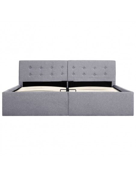 Giroletto con Contenitore Grigio Chiaro in Tessuto 160x200 cm