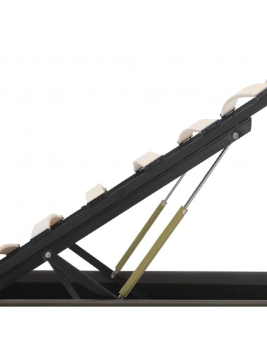 Giroletto Contenitore Idraulico LED Grigio Similpelle 140x200cm