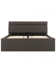 Giroletto Contenitore Idraulico LED Grigio Similpelle 120x200cm 2