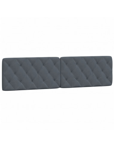 Letto con Materasso Grigio Scuro 200x200 cm Velluto