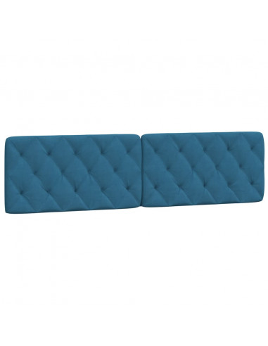 Letto con Materasso Blu 200x200 cm Velluto