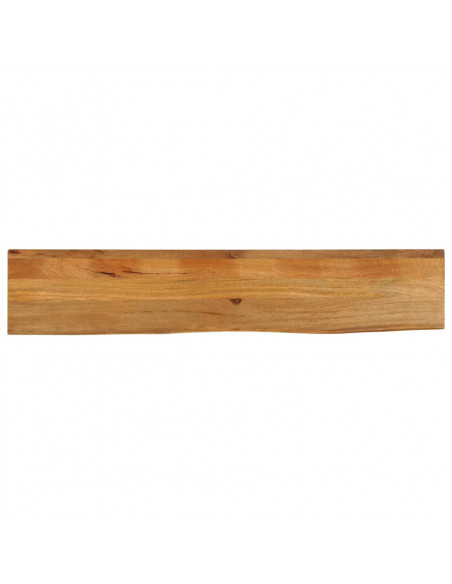Piano Tavolo Bordi Vivi 180x40x3,8cm in Legno Massello di Mango