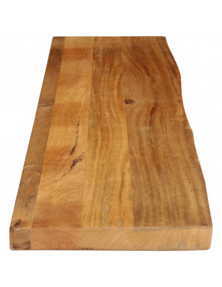 Piano Tavolo Bordi Vivi 180x40x3,8cm in Legno Massello di Mango