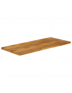 Piano Tavolo Bordi Vivi 140x60x3,8cm in Legno Massello di Mango 2