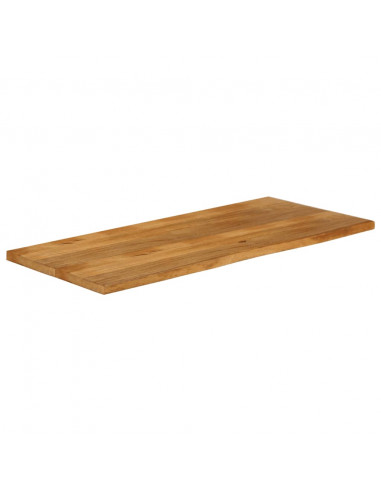 Piano Tavolo Bordi Vivi 140x60x3,8cm in Legno Massello di Mango