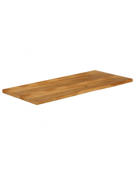 Piano Tavolo Bordi Vivi 140x60x3,8cm in Legno Massello di Mango