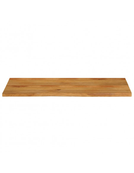 Piano Tavolo Bordi Vivi 140x60x3,8cm in Legno Massello di Mango