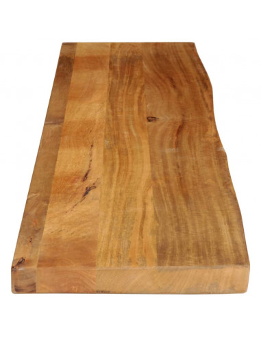 Piano Tavolo Bordi Vivi 180x30x3,8cm in Legno Massello di Mango