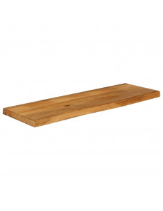 Piano Tavolo Bordi Vivi 120x30x3,8cm in Legno Massello di Mango 2