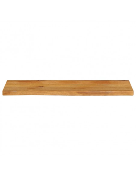 Piano Tavolo Bordi Vivi 120x30x3,8cm in Legno Massello di Mango