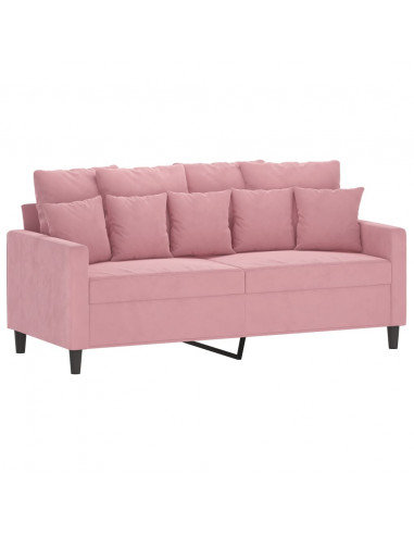 Set di Divani 2 pz con Cuscini rosa in Velluto