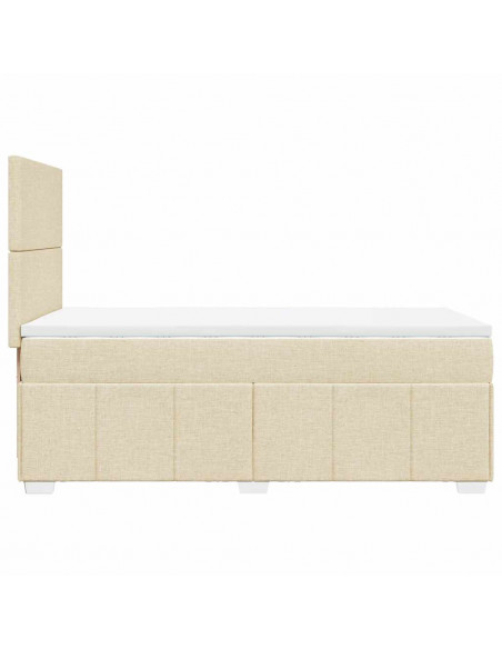 Giroletto a Molle con Materasso Crema 80x200 cm inTessuto