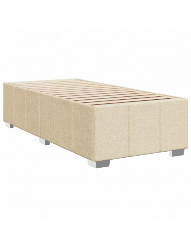 Giroletto a Molle con Materasso Crema 80x200 cm inTessuto