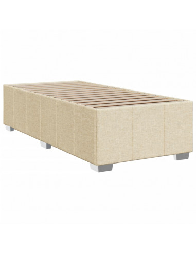 Giroletto a Molle con Materasso Crema 80x200 cm inTessuto