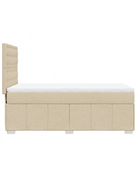 Giroletto a Molle con Materasso Crema 90x200 cm inTessuto