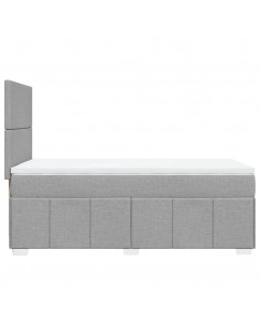 Giroletto a Molle con Materasso Grigio Chiaro 80x200 cm Tessuto 2