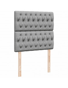 Giroletto a Molle con Materasso Grigio Chiaro 90x200 cm Tessuto 2