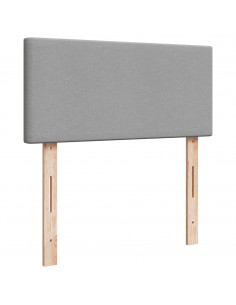 Giroletto a Molle con Materasso Grigio Chiaro100x200 cm Tessuto 2