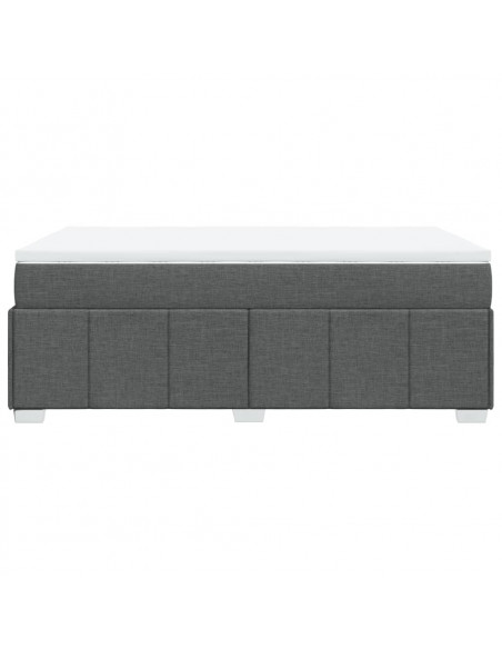 Giroletto a Molle con Materasso Grigio Scuro 120x190cm Tessuto