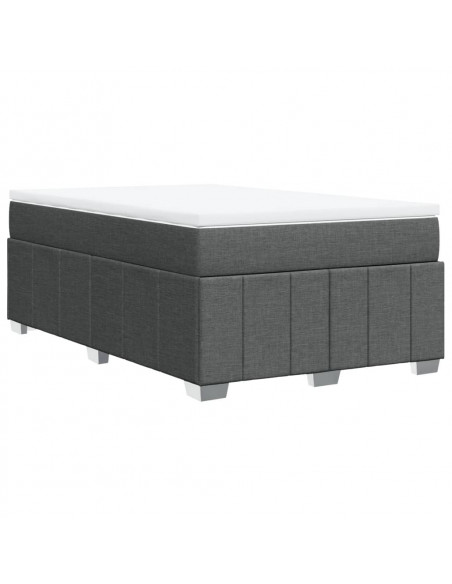 Giroletto a Molle con Materasso Grigio Scuro 120x190cm Tessuto