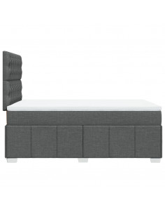 Giroletto a Molle con Materasso Grigio Scuro 120x190cm Tessuto 2