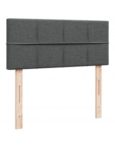 Giroletto a Molle con Materasso Grigio Scuro 120x190cm Tessuto 2