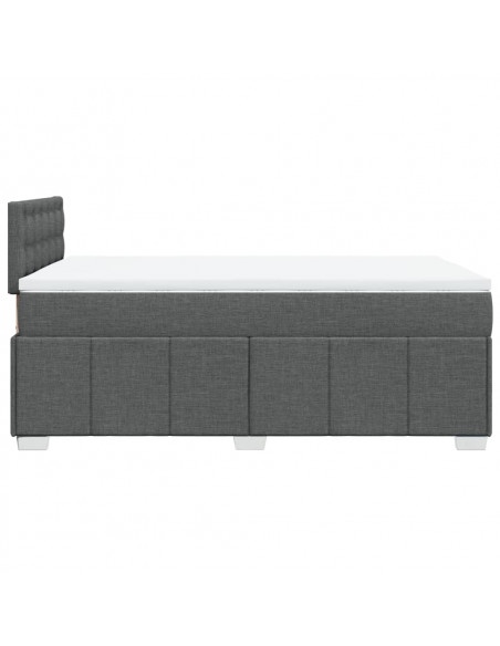 Giroletto a Molle con Materasso Grigio Scuro 120x190cm Tessuto
