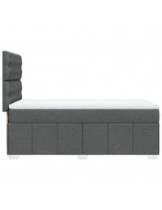 Giroletto a Molle con Materasso Grigio Scuro 80x200 cm Tessuto 2