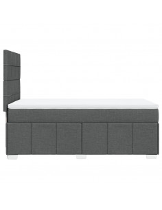 Giroletto a Molle con Materasso Grigio Scuro 80x200 cm Tessuto 2