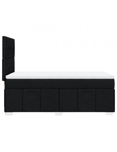 Giroletto a Molle con Materasso Nero 100x200 cm in Tessuto