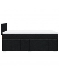 Giroletto a Molle con Materasso Nero 100x200 cm in Tessuto 2