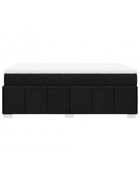 Giroletto a Molle con Materasso Nero 120x190 cm in Tessuto