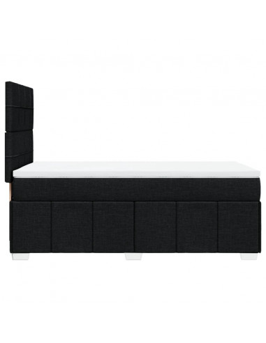 Giroletto a Molle con Materasso Nero 80x200 cm inTessuto