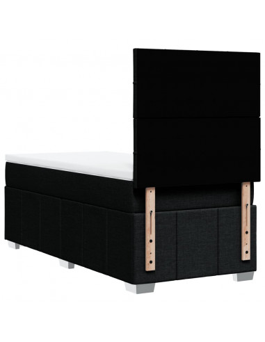 Giroletto a Molle con Materasso Nero 80x200 cm inTessuto