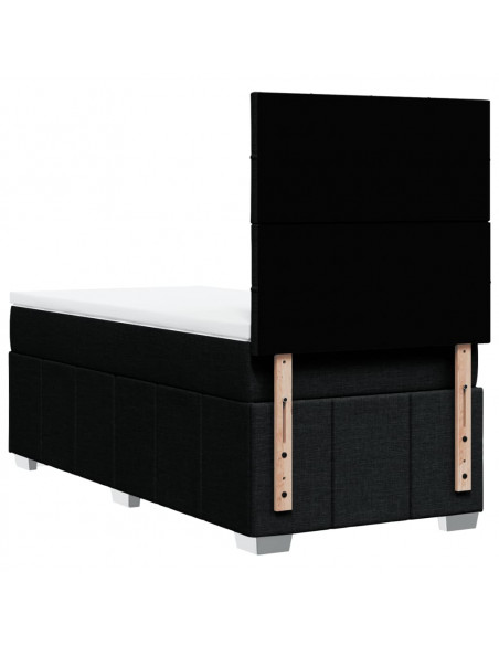 Giroletto a Molle con Materasso Nero 80x200 cm inTessuto